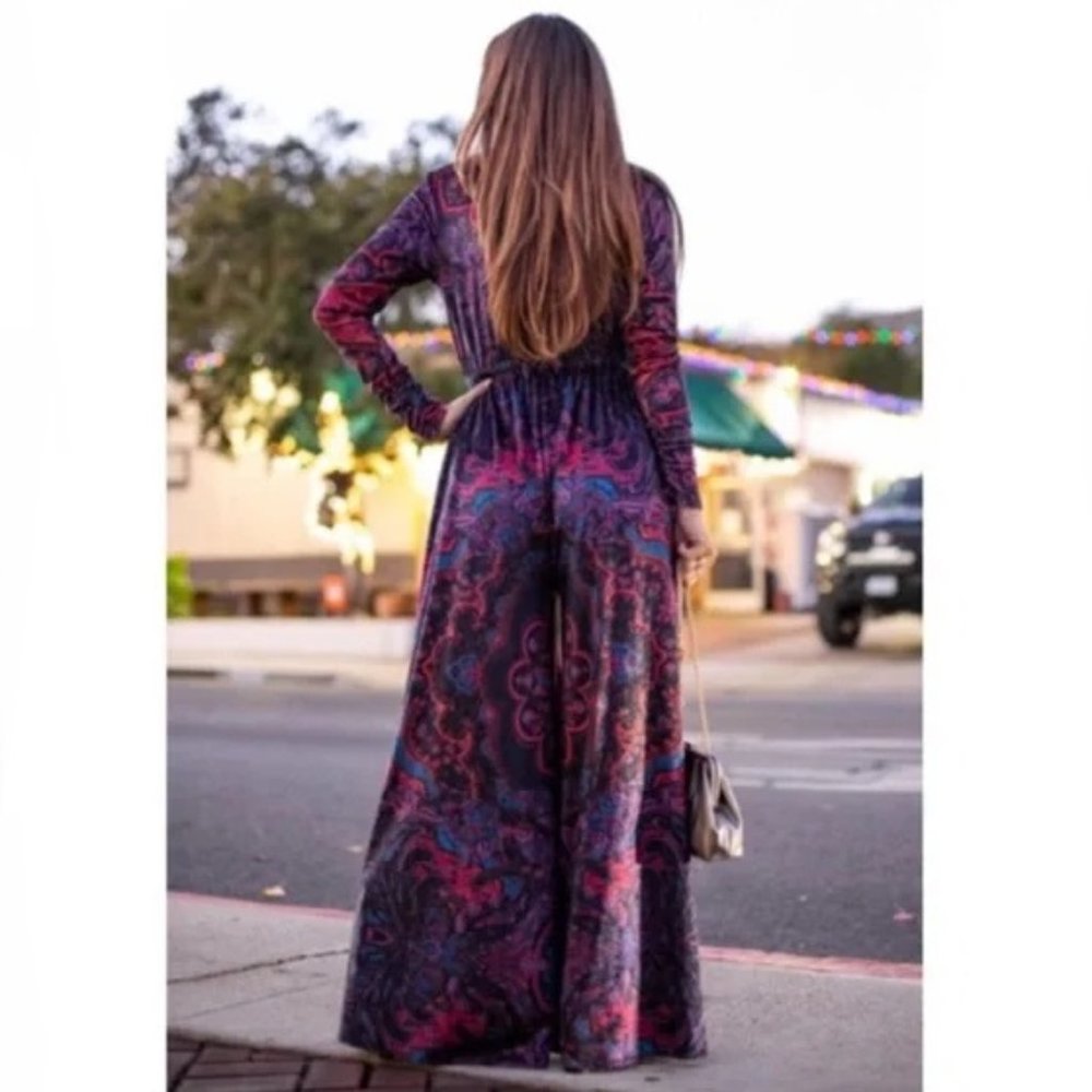 ✨3x HP✨Free People Giselle Velvet Jumpsuit NWT - Picture 8 of 13